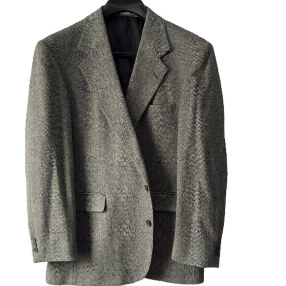 Haggar Other - Vintage Haggar Imperial Black & White Herringbone Blazer | Made in USA | 44R